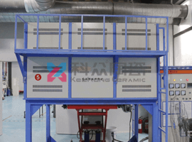 黃色精密陶瓷漏斗零件燒結(jié)爐